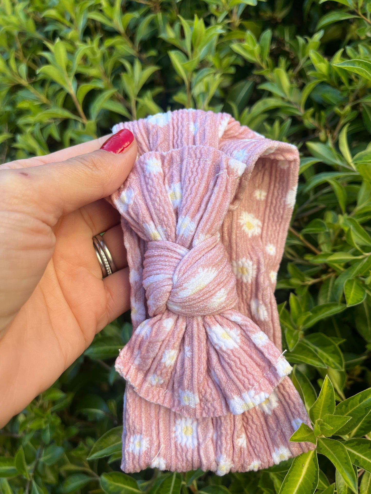 Dusty pink Daisy girls headband