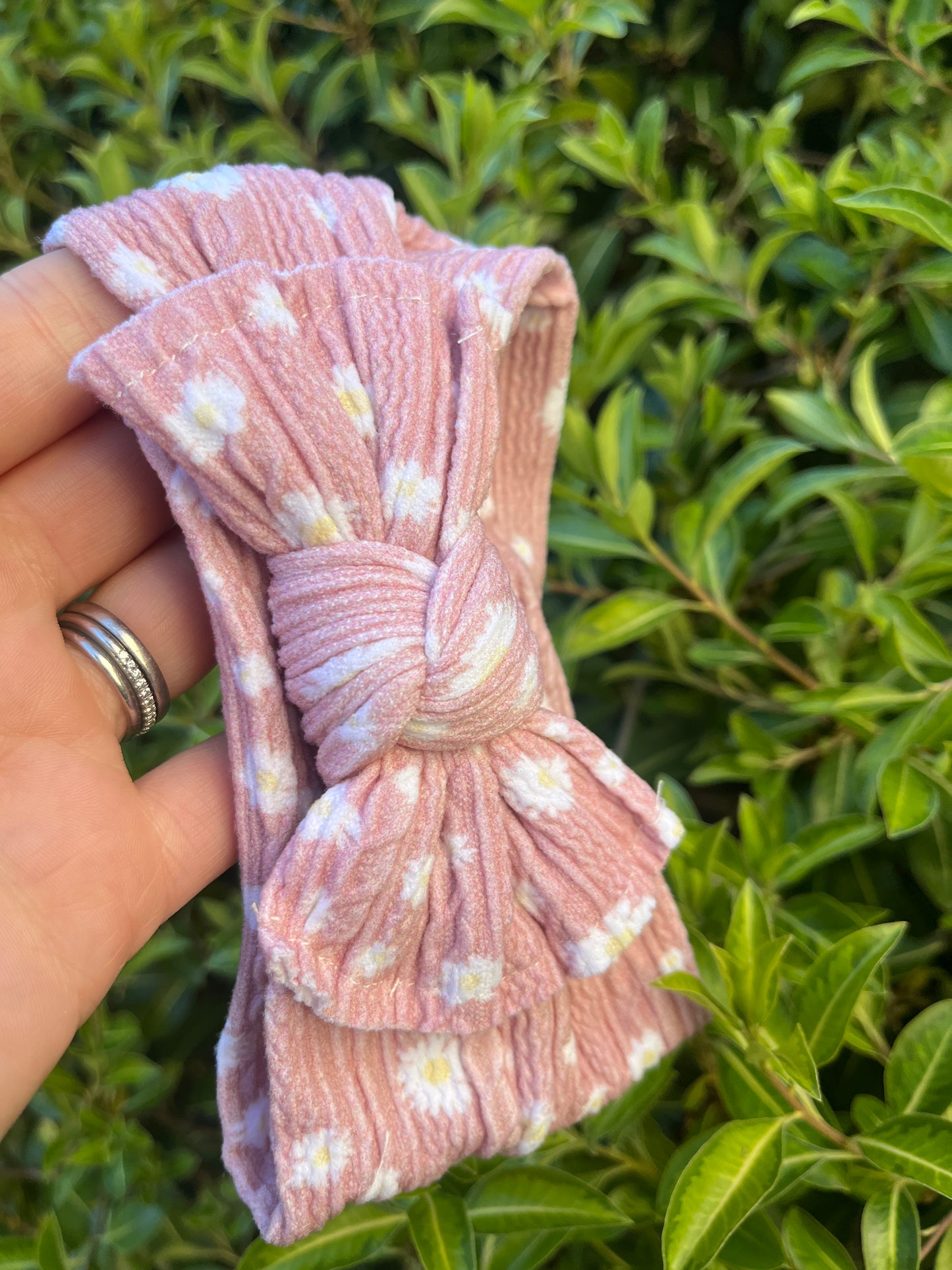 Dusty pink Daisy girls headband