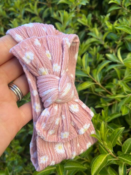 Dusty pink Daisy girls headband