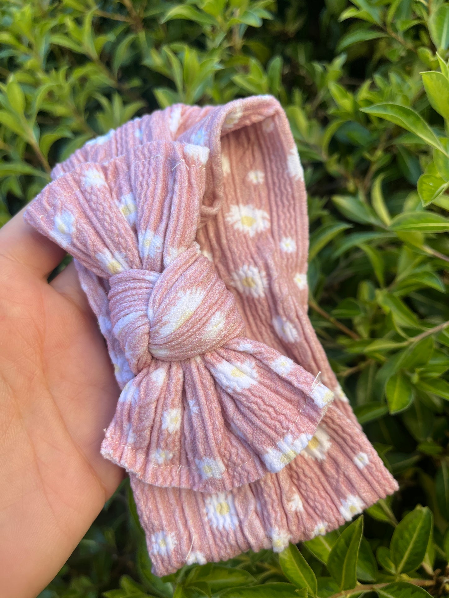 Dusty pink Daisy girls headband