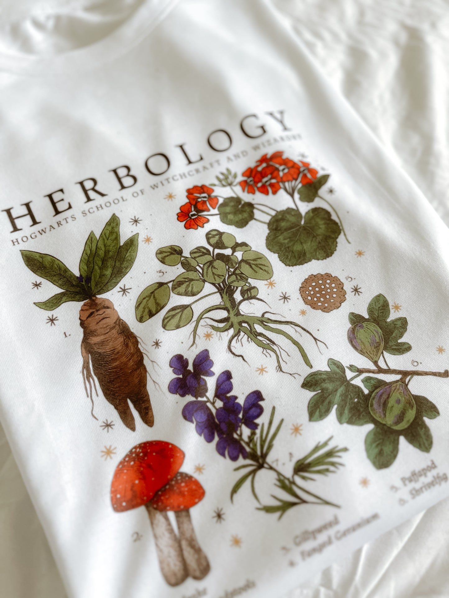 🪴 Herbology-Inspired White T-Shirt – Magical Plant Lover’s Tee 🧪