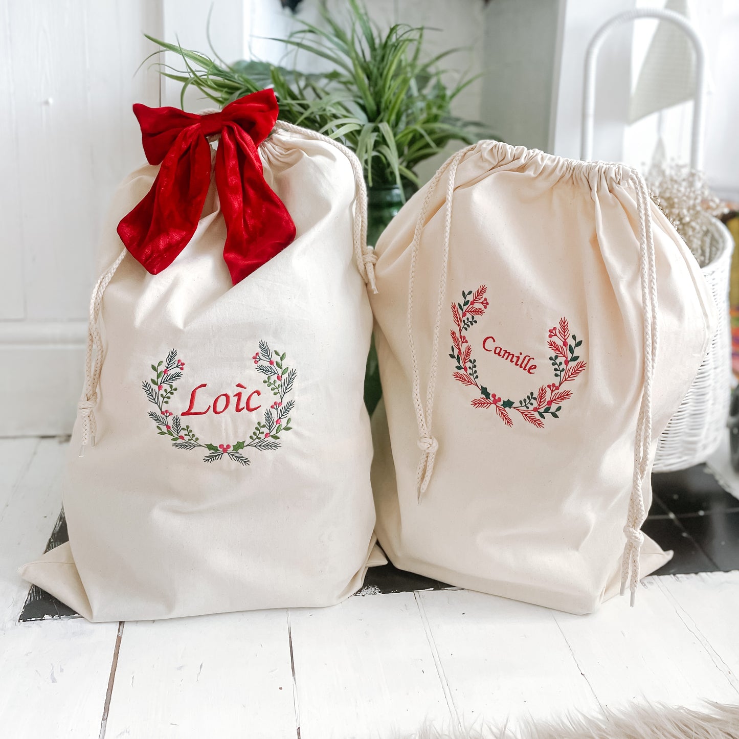 Personalised embroidered Christmas Sack