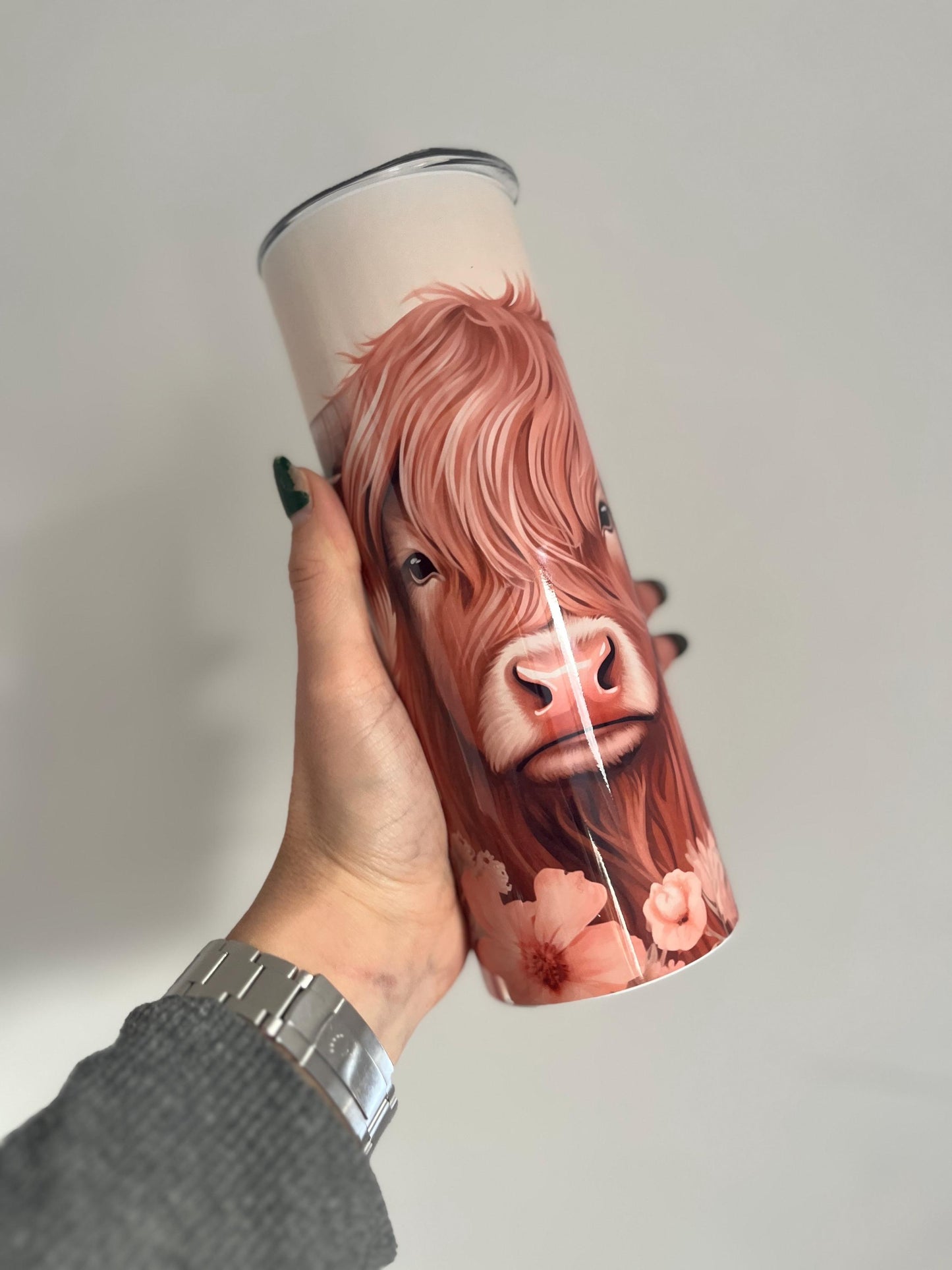 Baby penguins| highland cow |giraffe 20oz reusable drinking tumbler for coffee, tea or cold drinks |travel mug | personalised water bottle