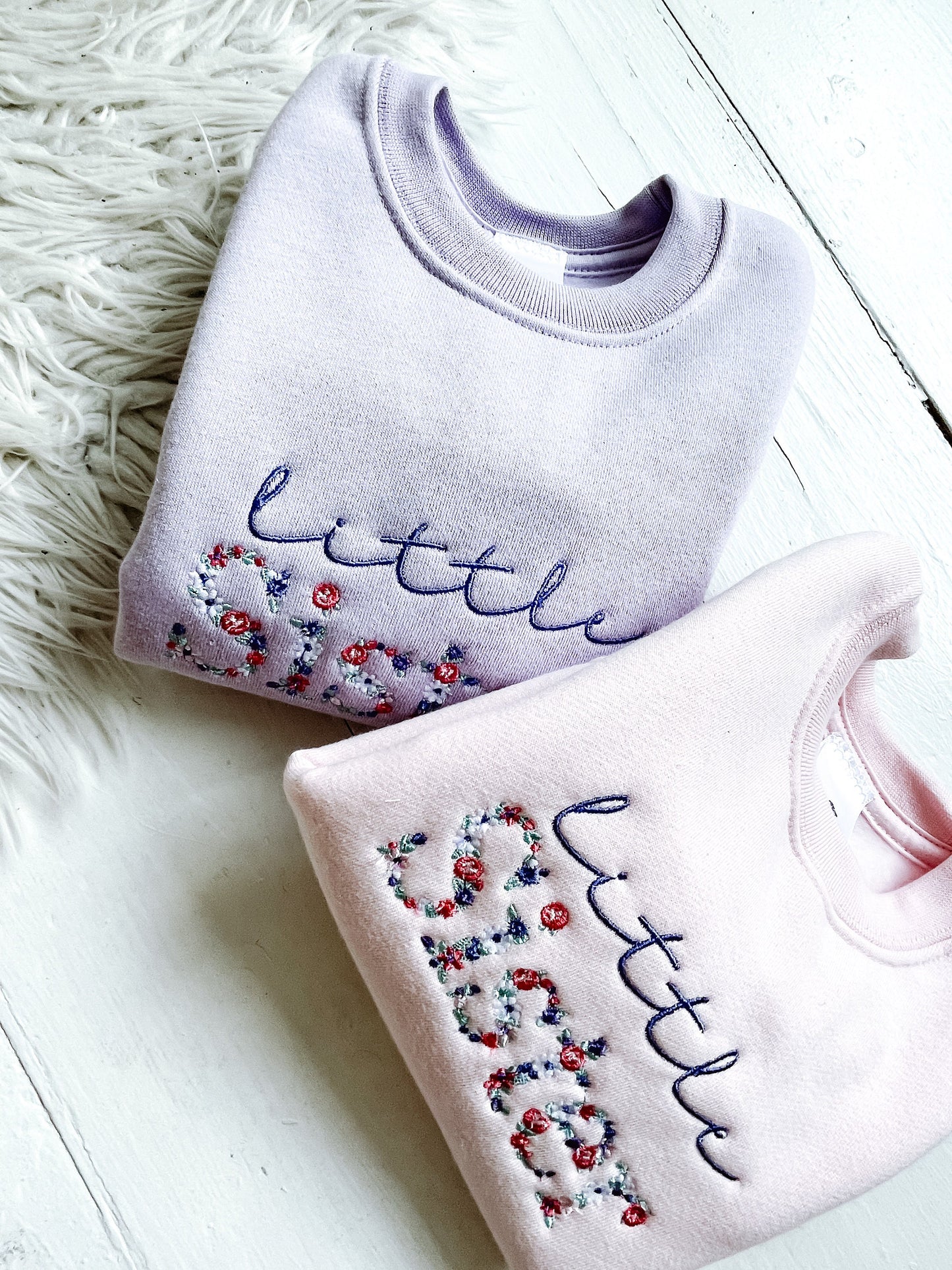 Little Sister Kids sibling sweatshirts | big sister | little sister| twinning |pregnancy announcement| kids sweatshirt